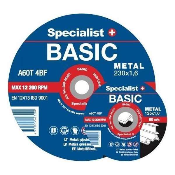 20 st x Doorslijpschijven Basic Specialist+ 1,2mm / 125mm (staal) 20 st x Doorslijpschijven Basic Specialist+ 1,2mm / 125mm (staal)