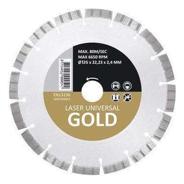 diamantzaagblad universeel Gold 115mm diamantzaagblad universeel Gold 115mm