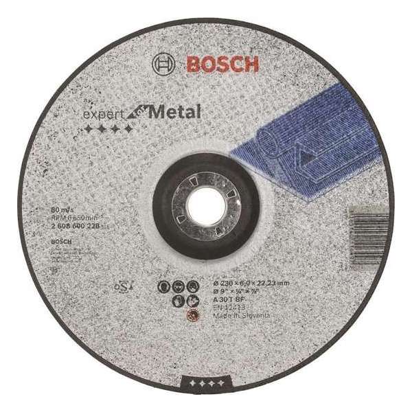 Bosch - Afbraamschijf gebogen Expert for Metal A 30 T BF, 230 mm, 22,23 mm, 6,0 mm Bosch - Afbraamschijf gebogen Expert for Metal A 30 T BF, 230 mm, 22,23 mm, 6,0 mm