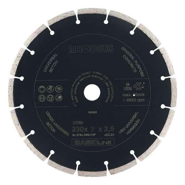 Rhodius Diamantzaagblad beton DG80 CONCRETE, 230 x 7 x 2,5 x 22,23 mm Rhodius Diamantzaagblad beton DG80 CONCRETE, 230 x 7 x 2,5 x 22,23 mm