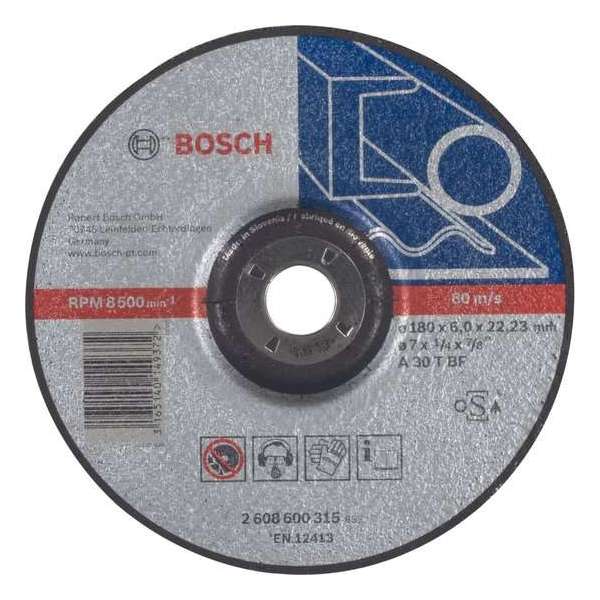 Bosch - Afbraamschijf gebogen Expert for Metal A 30 T BF, 180 mm, 22,23 mm, 6,0 mm Bosch - Afbraamschijf gebogen Expert for Metal A 30 T BF, 180 mm, 22,23 mm, 6,0 mm