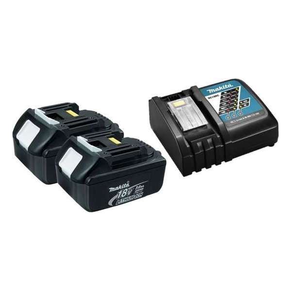 Makita 18V Li-Ion Starterset 3,0Ah BL1830 (2 st.) + lader DC18RC Makita 18V Li-Ion Starterset 3,0Ah BL1830 (2 st.) + lader DC18RC