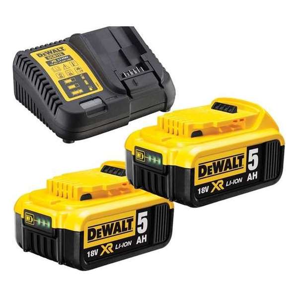 DeWalt DCB115P2 Starterset lader + 2 Accu's 18V 5.0Ah XR Li-ion DeWalt DCB115P2 Starterset lader + 2 Accu's 18V 5.0Ah XR Li-ion