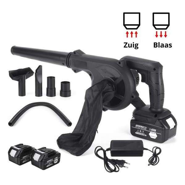 BLAST® Bladblazer- 2-in-1 Blazen/ Zuigen – 18V – Met opvangzak, accu en lader BLAST® Bladblazer- 2-in-1 Blazen/ Zuigen – 18V – Met opvangzak, accu en lader