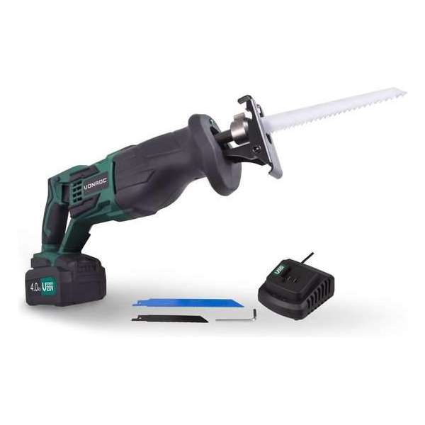 VONROC Accu Reciprozaag – VPower 20V – Incl. 1x 4.0Ah accu, sneloplader, zaagbladen & opbergtas VONROC Accu Reciprozaag – VPower 20V – Incl. 1x 4.0Ah accu, sneloplader, zaagbladen & opbergtas