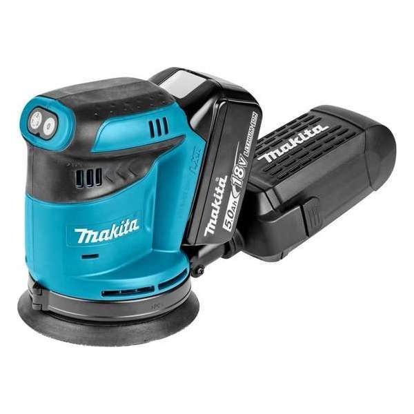 Makita - DBO180RTJ - 18V - accu - excenter schuurmachine - set - 2x 5.0Ah - in Mbox Makita - DBO180RTJ - 18V - accu - excenter schuurmachine - set - 2x 5.0Ah - in Mbox