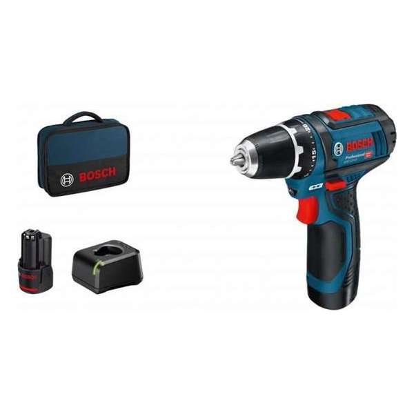 Bosch Professional GSR 12V-15 Accuboormachine - Met accu en lader Bosch Professional GSR 12V-15 Accuboormachine - Met accu en lader