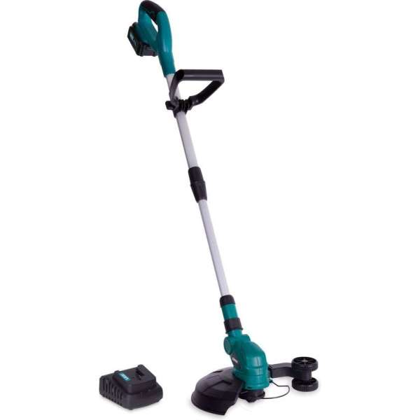 VONROC Grastrimmer 20V – VPower 20V - Incl. 4.0Ah accu en oplader – 250mm – Dubbele spoel (2x4m) – Telescopische stang VONROC Grastrimmer 20V – VPower 20V - Incl. 4.0Ah accu en oplader – 250mm – Dubbele spoel (2x4m) – Telescopische stang