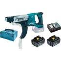 Makita DFR550RTJ 18V Li-Ion accu schroefautomaat / bandschroefmachine set (2x 5.0Ah accu) in Mbox - 25-55mm