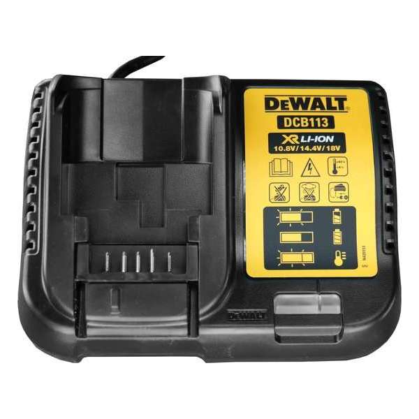 DeWalt DCB113 10.8V - 18V Li-Ion Accu oplader DeWalt DCB113 10.8V - 18V Li-Ion Accu oplader
