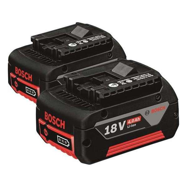 Bosch GBA 18V 4.0Ah Duopack 18V Li-Ion accu - 4.0Ah (2st) Bosch GBA 18V 4.0Ah Duopack 18V Li-Ion accu - 4.0Ah (2st)