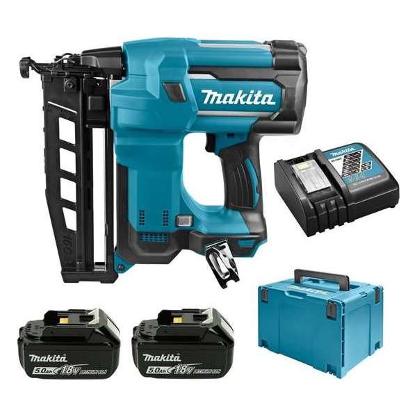 Makita DBN600RTJ 18V Li-Ion accu brad tacker set (2x 5,0Ah accu) in Mbox Makita DBN600RTJ 18V Li-Ion accu brad tacker set (2x 5,0Ah accu) in Mbox