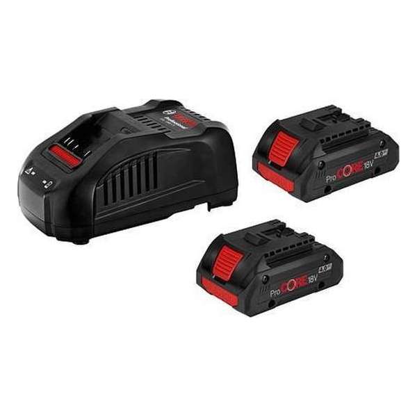 Bosch Professional - 18v starterset met 2 accu's ProCore18V 4.0Ah + Lader GAL 1880 CV Bosch Professional - 18v starterset met 2 accu's ProCore18V 4.0Ah + Lader GAL 1880 CV