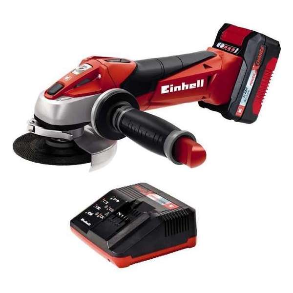 EINHELL Accu Haakse Slijper TE-AG 18/115 Li Kit - Power-X-Change - 18 V - Ø115 mm - Inclusief 1x 3,0 Ah accu / 1x lader / koffer EINHELL Accu Haakse Slijper TE-AG 18/115 Li Kit - Power-X-Change - 18 V - Ø115 mm - Inclusief 1x 3,0 Ah accu / 1x lader / koffer