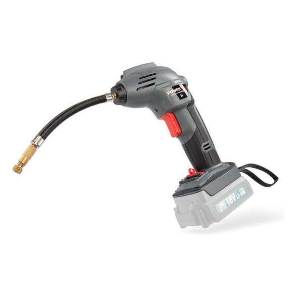 Powerplus One Fits All POWEB5010 Accu Handcompressor - 8 bar - 18V Li-ion - Zonder accu en lader Powerplus One Fits All POWEB5010 Accu Handcompressor - 8 bar - 18V Li-ion - Zonder accu en lader