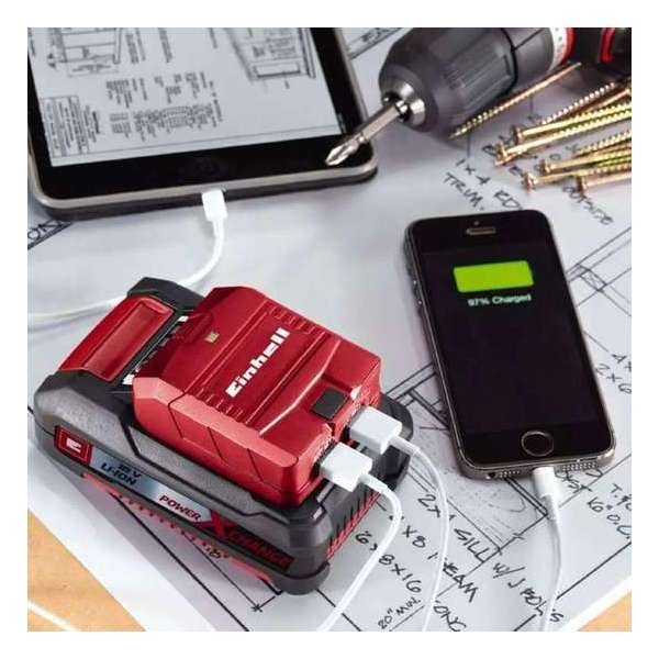 Einhell Accu Power Bank 18V - Power X Change - Zonder accu & lader Einhell Accu Power Bank 18V - Power X Change - Zonder accu & lader