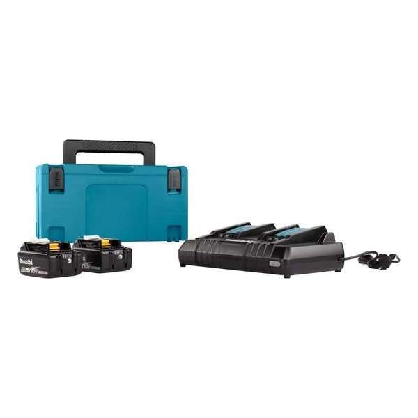 Makita 198077-8 18V Li-Ion accu starterset (2x 6,0Ah) in Mbox Makita 198077-8 18V Li-Ion accu starterset (2x 6,0Ah) in Mbox