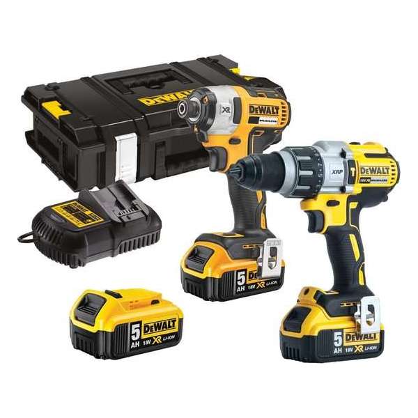 DeWALT DCK276P3 Combiset Accu Klop-/Schroefboormachine DCD996 + Slagschroevendraaier DCF887 18V 5.0Ah XR Li-ion DeWALT DCK276P3 Combiset Accu Klop-/Schroefboormachine DCD996 + Slagschroevendraaier DCF887 18V 5.0Ah XR Li-ion