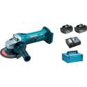 Makita DGA452RFJ 18V Li-ion Accu haakse slijper set (2x 3.0Ah accu) in Mbox - 115mm