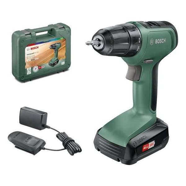 Bosch accuschroefboormachine - UniversalDrill 18 (Geleverd met 1 accu 1V-1.5Ah en opbergkoffer) Bosch accuschroefboormachine - UniversalDrill 18 (Geleverd met 1 accu 1V-1.5Ah en opbergkoffer)