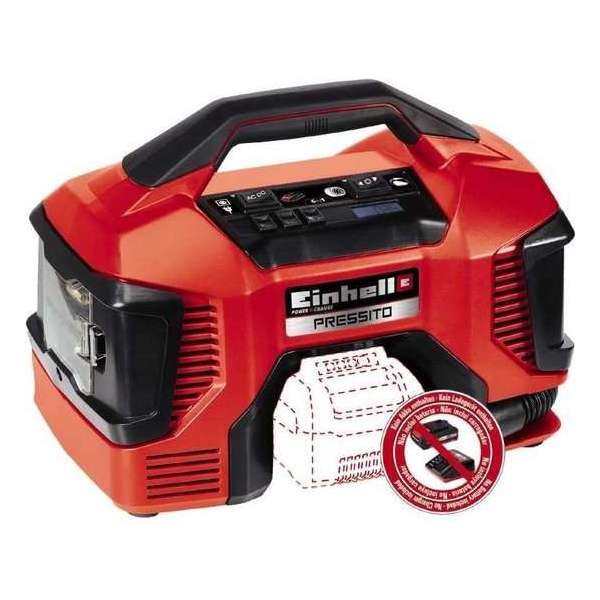 Einhell Pressito Compressor 18V/90W – Power X Change - Zonder accu en lader Einhell Pressito Compressor 18V/90W – Power X Change - Zonder accu en lader