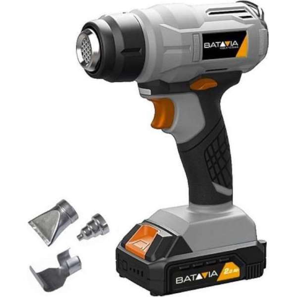 BATAVIA Accu Heteluchtpistool - Met LED Verlichting - 500 °C - 18V | Excl. Accu en Lader - Maxxpack Accuplatform BATAVIA Accu Heteluchtpistool - Met LED Verlichting - 500 °C - 18V | Excl. Accu en Lader - Maxxpack Accuplatform