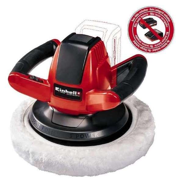EINHELL Accu Polijstmachine CE-CB 18/254 Li Solo - Power-X-Change - 18 V - Ø254 mm - Zonder accu & lader EINHELL Accu Polijstmachine CE-CB 18/254 Li Solo - Power-X-Change - 18 V - Ø254 mm - Zonder accu & lader