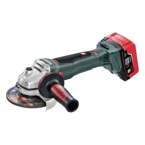 Metabo WB 18 LTX BL 125 QUICK 18V LiHD Accu haakse slijper set (2x 5.5Ah accu) in koffer - 125mm - koolborstelloos Metabo WB 18 LTX BL 125 QUICK 18V LiHD Accu haakse slijper set (2x 5.5Ah accu) in koffer - 125mm - koolborstelloos