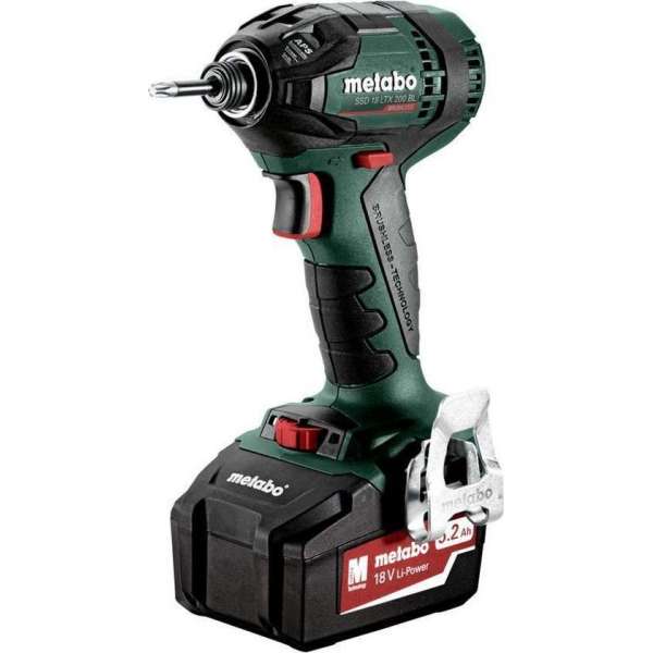 Metabo SSD 18 LTX 200 BL 18V Li-Ion accu slagschroevendraaier set (2x 5.2Ah accu) in koffer - koolborstelloos Metabo SSD 18 LTX 200 BL 18V Li-Ion accu slagschroevendraaier set (2x 5.2Ah accu) in koffer - koolborstelloos