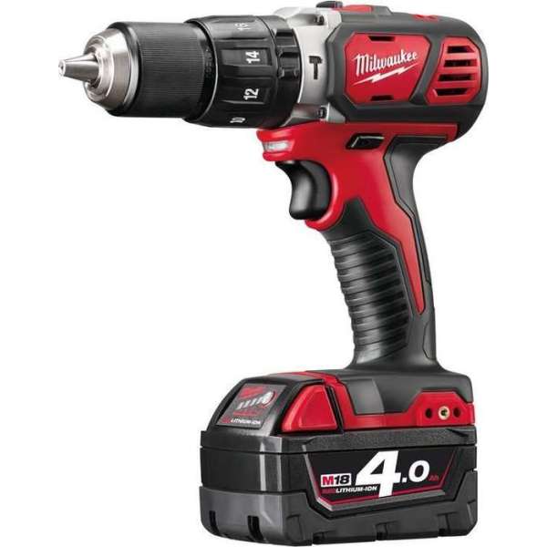 Milwaukee M18 BPD-421C 18V Li-Ion accu klopboor-/schroefmachine set (1x 4.0Ah & 1x 2.0Ah accu) in koffer Milwaukee M18 BPD-421C 18V Li-Ion accu klopboor-/schroefmachine set (1x 4.0Ah & 1x 2.0Ah accu) in koffer