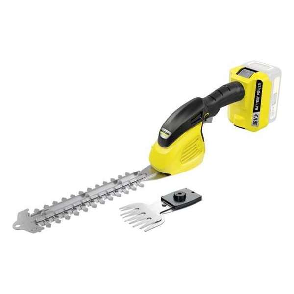 Kärcher GSH 20 Accu Buxus-grasschaar - 18 Volt - Exclusief accu en lader - 20 cm bladlengte Kärcher GSH 20 Accu Buxus-grasschaar - 18 Volt - Exclusief accu en lader - 20 cm bladlengte