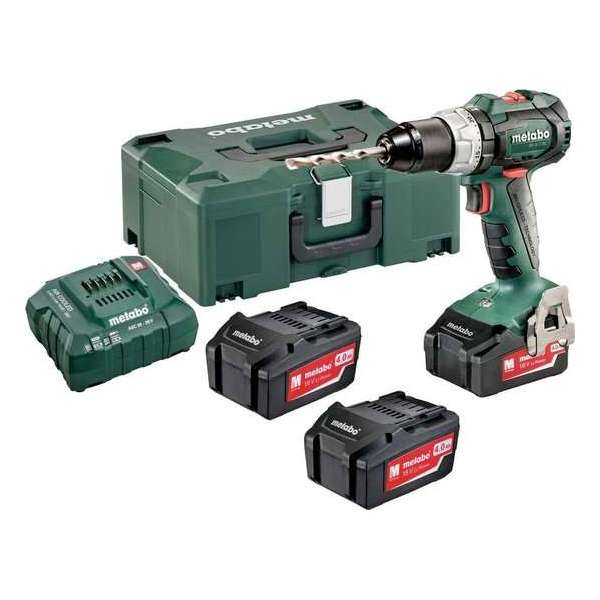 Metabo SB 18 LT BL 18V Li-Ion accu klopboor-/schroefmachine set (3x 4,0Ah accu) in Metaloc - koolborstelloos Metabo SB 18 LT BL 18V Li-Ion accu klopboor-/schroefmachine set (3x 4,0Ah accu) in Metaloc - koolborstelloos