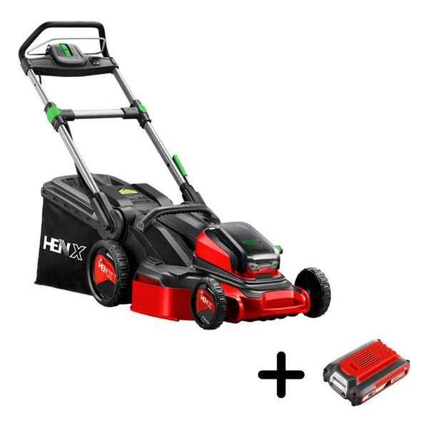 HENX 40 Volt Li-Ion Grasmaaier met GRATIS accu HENX 40 Volt Li-Ion Grasmaaier met GRATIS accu