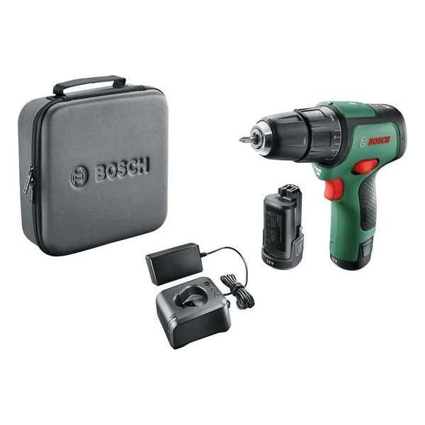 Bosch EasyImpact 12 Accuklopboorschroevendraaier - Met 2x 12 V accu's en lader Bosch EasyImpact 12 Accuklopboorschroevendraaier - Met 2x 12 V accu's en lader