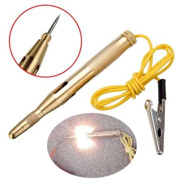 Diagnostic Tools DC 6V 12V 24V Koper Auto Licht Circuit Tester Lamp Voltage Test Pen Detector probe Licht Systeem Test Diagnostic Tools DC 6V 12V 24V Koper Auto Licht Circuit Tester Lamp Voltage Test Pen Detector probe Licht Systeem Test