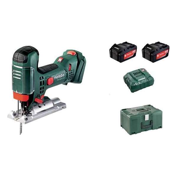 Metabo STA 18 LTX 100 18V Li-ion accu decoupeerzaag set (2x 5.2Ah accu) in Metaloc - variabel Metabo STA 18 LTX 100 18V Li-ion accu decoupeerzaag set (2x 5.2Ah accu) in Metaloc - variabel