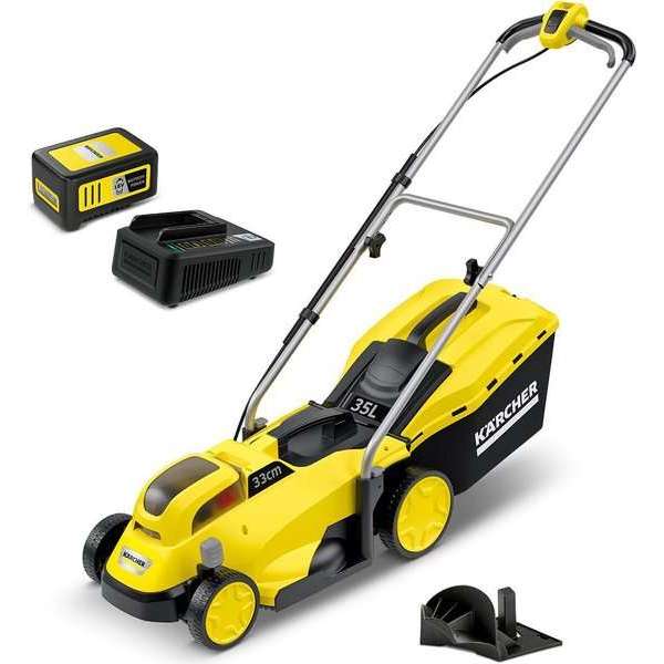 Kärcher Accu Grasmaaier LMO 18-33 inclusief starterpack oplader & Accu 18/50 - 18 Volt - tot 250 m2 Kärcher Accu Grasmaaier LMO 18-33 inclusief starterpack oplader & Accu 18/50 - 18 Volt - tot 250 m2