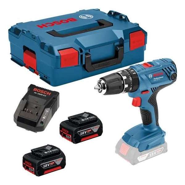 Bosch Blauw GSB 18V-21 Professional Accuklopboorschroevendraaier | 2x 5.0Ah Li-Ion in L-Boxx Bosch Blauw GSB 18V-21 Professional Accuklopboorschroevendraaier | 2x 5.0Ah Li-Ion in L-Boxx