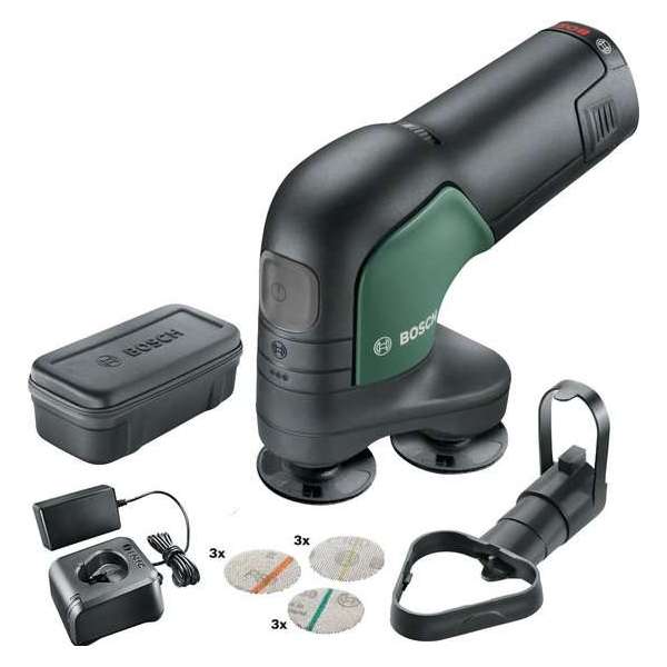 Bosch EasyCurvSander 12 Vlakschuurmachine - Lichgroen model - Met 1x 12 V accu en lader Bosch EasyCurvSander 12 Vlakschuurmachine - Lichgroen model - Met 1x 12 V accu en lader
