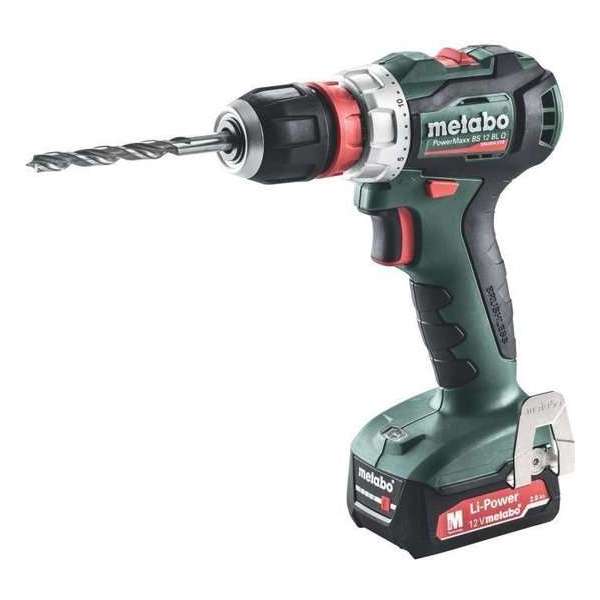 Metabo PowerMaxx BS 12 BL Q 12V Li-Ion accu boor-/schroefmachine set (2x 2,0Ah accu) in koffer - koolborstelloos Metabo PowerMaxx BS 12 BL Q 12V Li-Ion accu boor-/schroefmachine set (2x 2,0Ah accu) in koffer - koolborstelloos