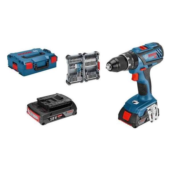 Bosch professionele accuschroefboormachine GSB 18V-28 (2x 2.0 Ah batterij, 18 volt, 35 stks Impact accessoires set, in L-BOXX) Bosch professionele accuschroefboormachine GSB 18V-28 (2x 2.0 Ah batterij, 18 volt, 35 stks Impact accessoires set, in L-BOXX)