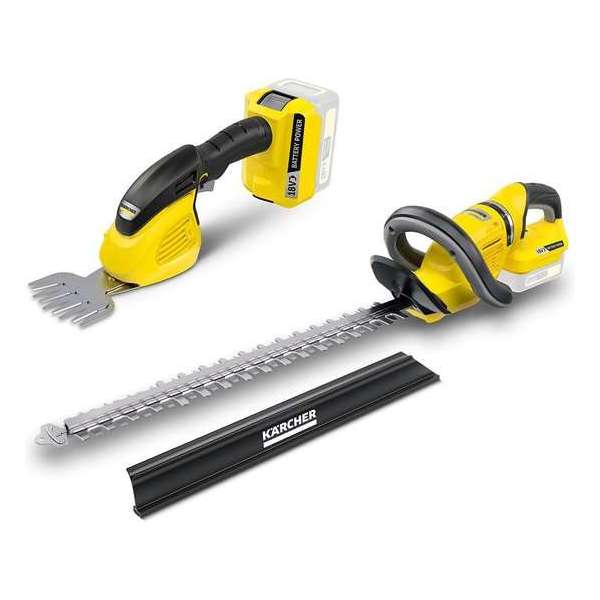 Kärcher Accu Heggenschaar HGE 18-50 met grasschaar GSH 18-20 - 18 Volt - Exclusief accu en lader Kärcher Accu Heggenschaar HGE 18-50 met grasschaar GSH 18-20 - 18 Volt - Exclusief accu en lader