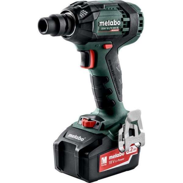 Metabo SSW 18 LTX 300 BL 18V Li-ion Accu slagmoersleutel set (2x 5.2Ah accu) in Koffer - 300Nm - 1/2" - koolborstelloos Metabo SSW 18 LTX 300 BL 18V Li-ion Accu slagmoersleutel set (2x 5.2Ah accu) in Koffer - 300Nm - 1/2" - koolborstelloos