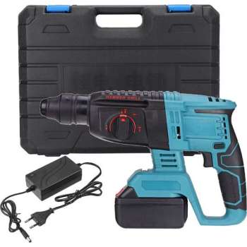 FASGet Accu-boorhamers-18V combihamer -max. slagingsenergie 2.2 J- Losse Body (incl. 1 accu's en 1 lader incl. box)-Zwart blauw