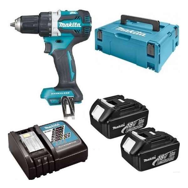 Makita DDF484RFJ 18V Li-Ion Accu schroef-/boormachine set in mbox (2x 3,0Ah accu) - 54Nm Makita DDF484RFJ 18V Li-Ion Accu schroef-/boormachine set in mbox (2x 3,0Ah accu) - 54Nm