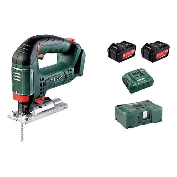 Metabo STAB 18 LTX 100 18V accu decoupeerzaag set (2x 5.2Ah accu) in Metaloc - variabel Metabo STAB 18 LTX 100 18V accu decoupeerzaag set (2x 5.2Ah accu) in Metaloc - variabel