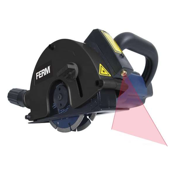 FERM Muurfrees 1700W lasergeleiding, stofzuiger adapter - incl. 2 diamantschijven 125 mm en opbergkoffer FERM Muurfrees 1700W lasergeleiding, stofzuiger adapter - incl. 2 diamantschijven 125 mm en opbergkoffer