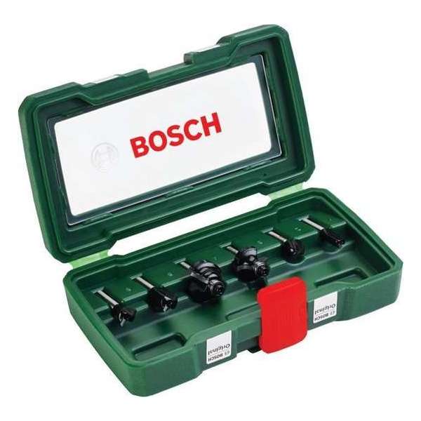 Bosch set HM-houtfrezen 6-delig - Diameter 6 mm Bosch set HM-houtfrezen 6-delig - Diameter 6 mm