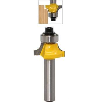 DW4Trading® Hout afrondfrees radius 5 mm met lager schacht 8 mm