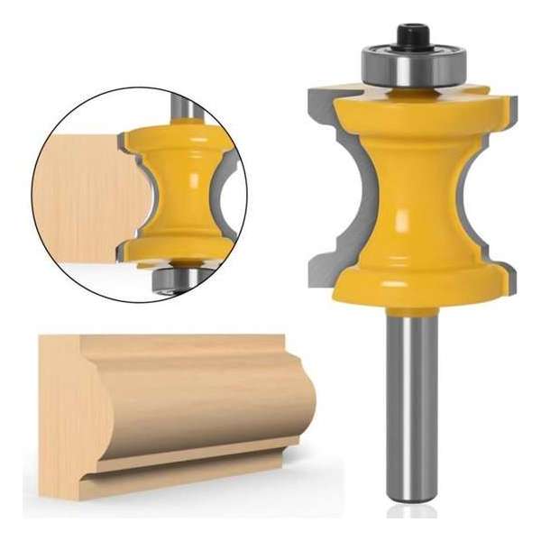 DW4Trading® Houtfrees bullnose kraal frees 30x32 mm schacht 8 mm DW4Trading® Houtfrees bullnose kraal frees 30x32 mm schacht 8 mm